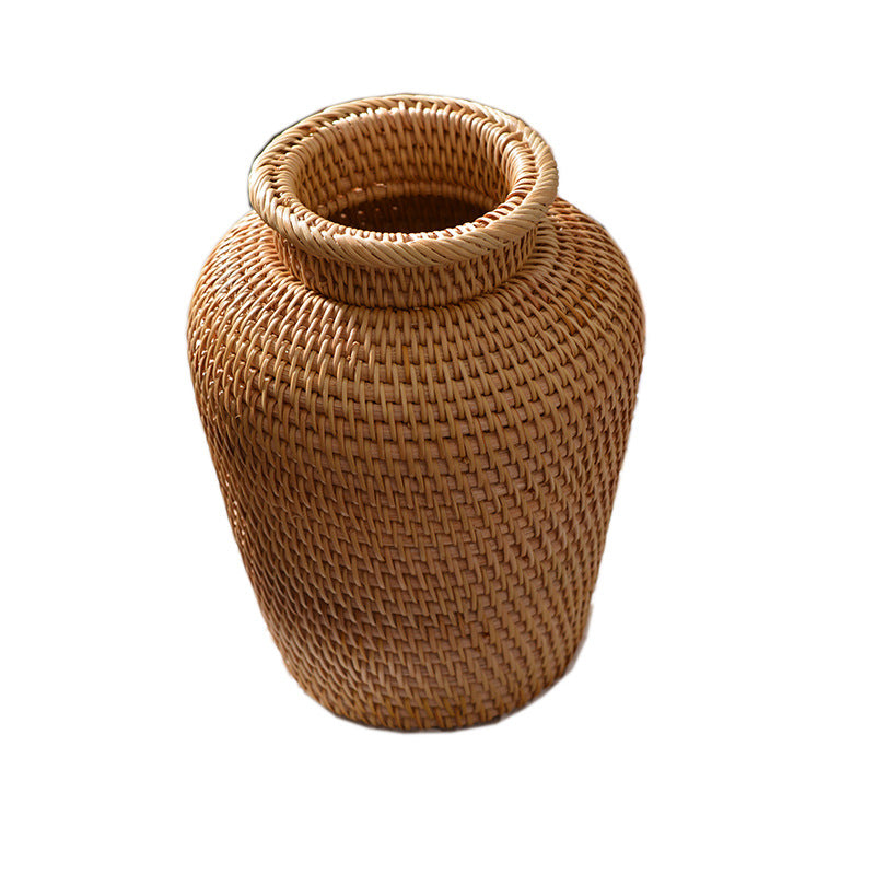 Rattan Woven Floral Vases for Tabletop Decoration