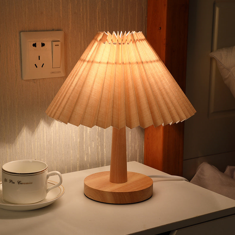 Vintage USB Pleated Lamp for Home Lighting Decor