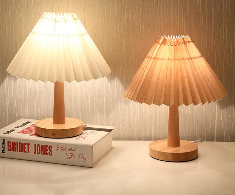 Vintage USB Pleated Lamp for Home Lighting Decor