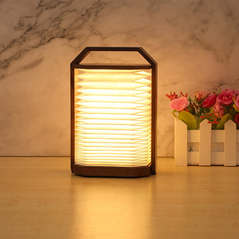 Wooden Hand Bedside Lamp: Creative Interior Decoration