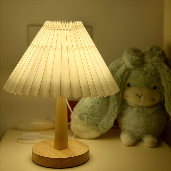 Vintage USB Pleated Lamp for Home Lighting Decor