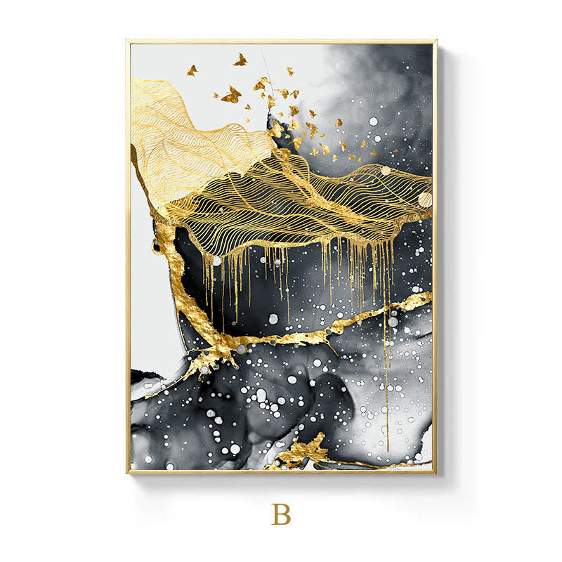 Golden Black And White Wall Art Posters And